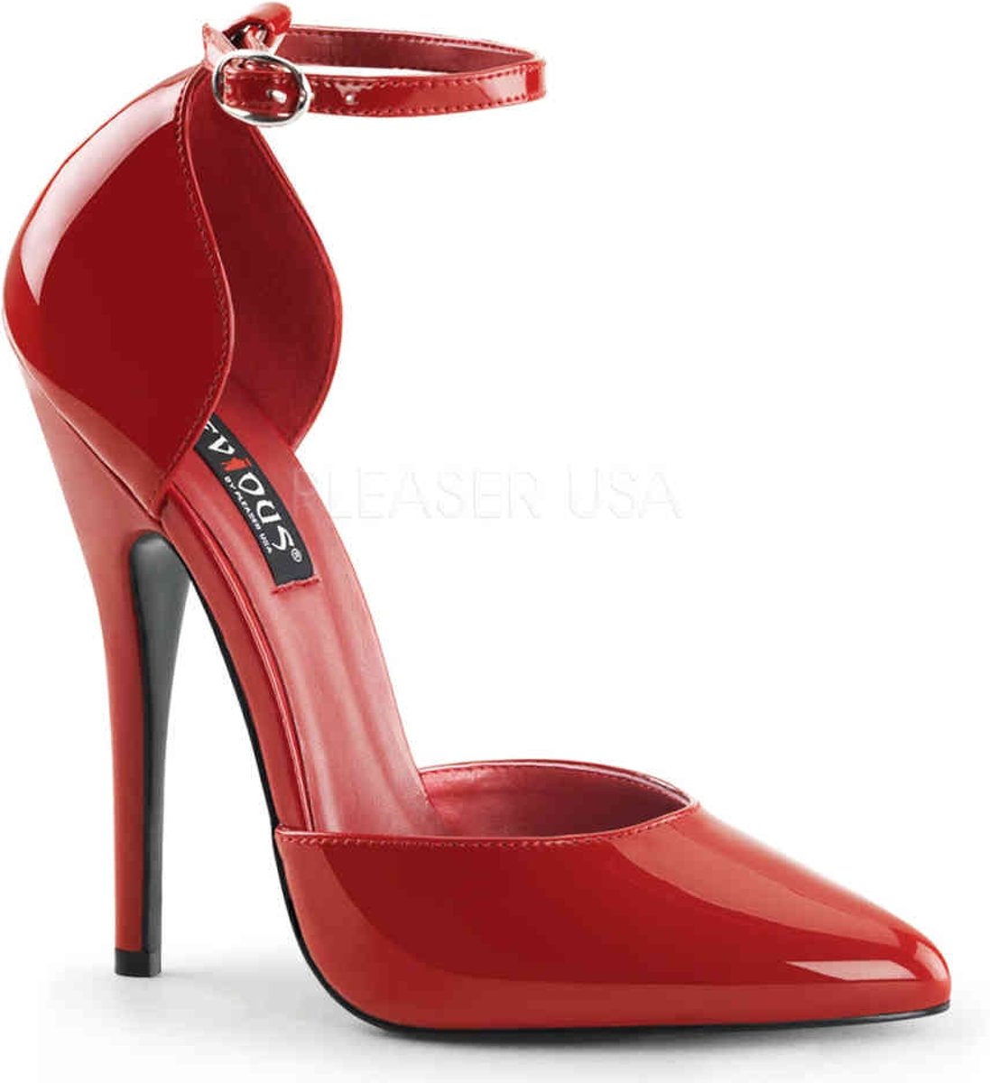 EU 37 = US 7 | DOMINA-402 | 6 Ankle Strap DOrsay Pump